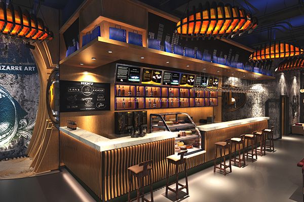 2022酒吧咖啡厅吧台装修效果图