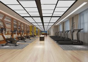 2023中式会所室内健身房装修设计效果图片