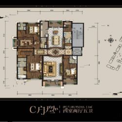 C户型 四室两厅五卫