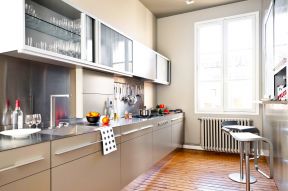 北欧简约厨房装修效果图 2020厨房收纳柜图片