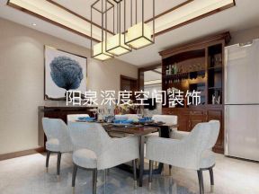 2023餐厅新中式风格实木酒柜设计案例