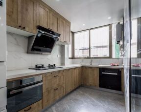 2023厨房现代整体实木橱柜装修效果图片