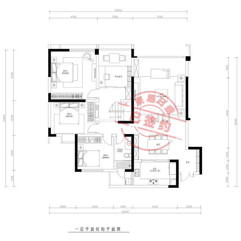 四海云庭210㎡躍層現代港式風格