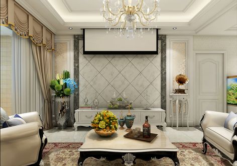 西安航城佳苑欧式风格139平米设计方案 西安欧浓装饰