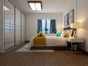 2023现代主卧室床头柜台灯装修效果图片
