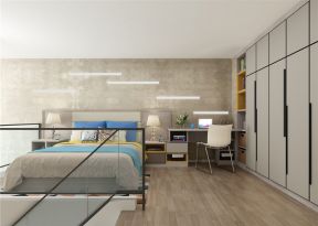 高端公寓卧室木地板装修图