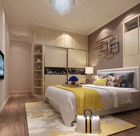 2020主卧室现代风格木工衣柜装修效果图-每日推荐