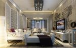 2023时尚新中式客厅白色沙发装修效果图