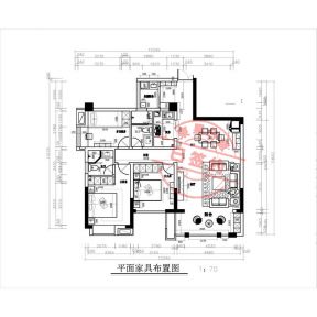 環球廣場121㎡平層現代簡約風格