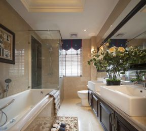 欧式奢华卫生间 2020浴室淋浴房装修图片