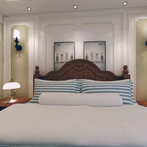 2023美式风格卧室床头壁灯设计效果图