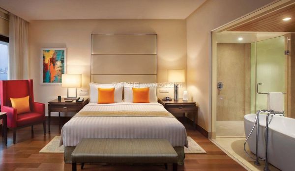 现代风格酒店房间装修效果图片