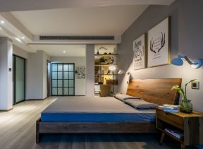 六十平米房子卧室木纹地板装修设计效果图