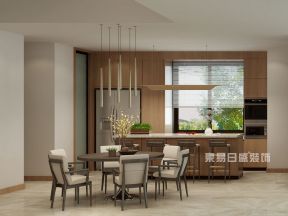 2023现代别墅开放式厨房吧台设计效果图