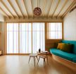 日式公寓室内木质地板装修效果图