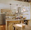 北欧风格开放式厨房吧台设计效果图