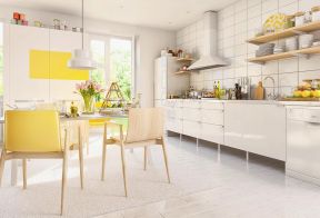 北欧风格厨房设计 2020厨房餐厅一体装修设计图片