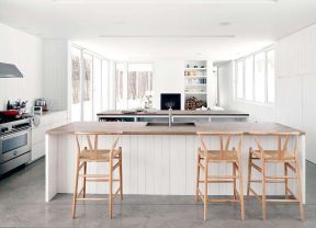 2023北欧风格别墅厨房吧台设计案例