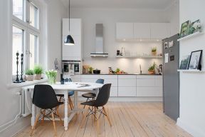 北欧风格厨房设计 2020厨房餐桌图片