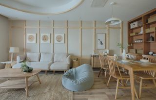 日式公寓懒人沙发摆放装修效果图
