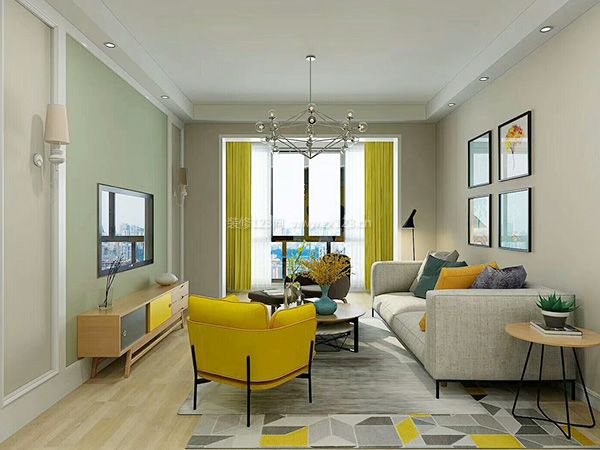 2020简约温馨客厅沙发颜色搭配图片_装信通网效果图