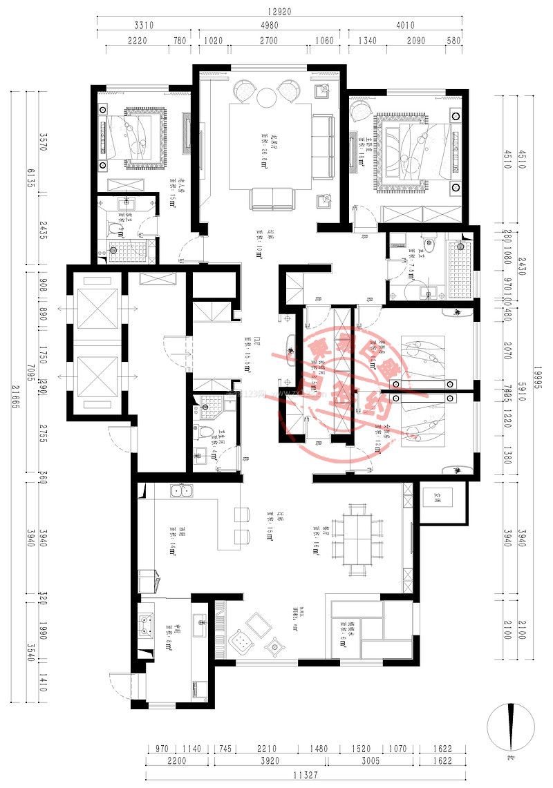 奉天九里269平現(xiàn)代風(fēng)格效果圖