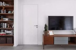 现代北欧客厅实木电视柜装修效果图