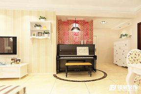 2023现代风格房屋室内钢琴摆放装饰效果图