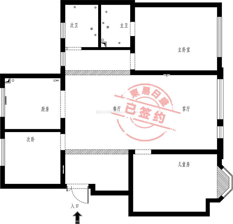 金地檀府130平北歐風(fēng)格效果圖