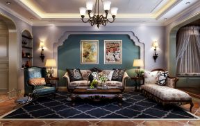 法式风格客厅装修效果图 客厅沙发背景墙装修