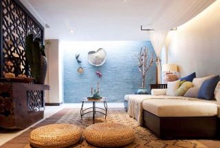 东南亚风格家居客厅沙发床装饰案例