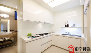 2023现代开放式厨房吊顶灯设计装修图片