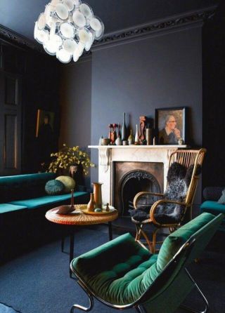 黑色风格欧式客厅图片