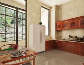 厨房设计中式 2020厨房冰箱摆放效果图