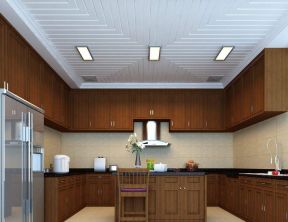 2023中式 别墅厨房吊顶设计效果图