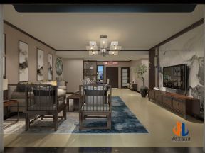 简约新中式客厅 2020客厅电视墙设计图