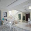 2023地中海风格别墅白色楼梯装修效果图案例