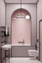 卫生间浅粉色家装设计图片