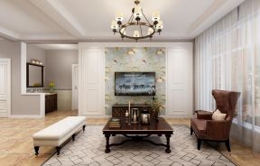 欧式古典家庭客厅简单装修设计图