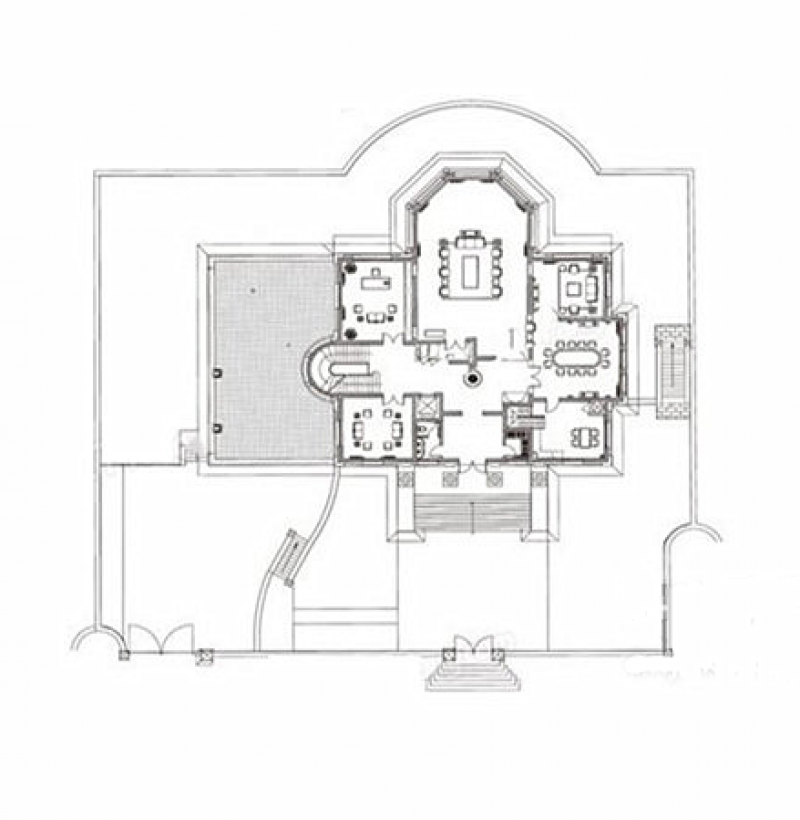 北京长安壹号b1户型, 独栋别墅, 建筑面积约1313.