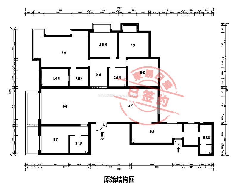 尚景新世界297平新中式風(fēng)格效果圖