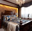美式风格家居卧室床头软包装修设计图片