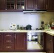 美式风格家居厨房实木橱柜设计效果图