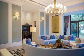美式风格家居客厅弧形沙发装饰设计