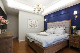 美式风格家居卧室实木床设计