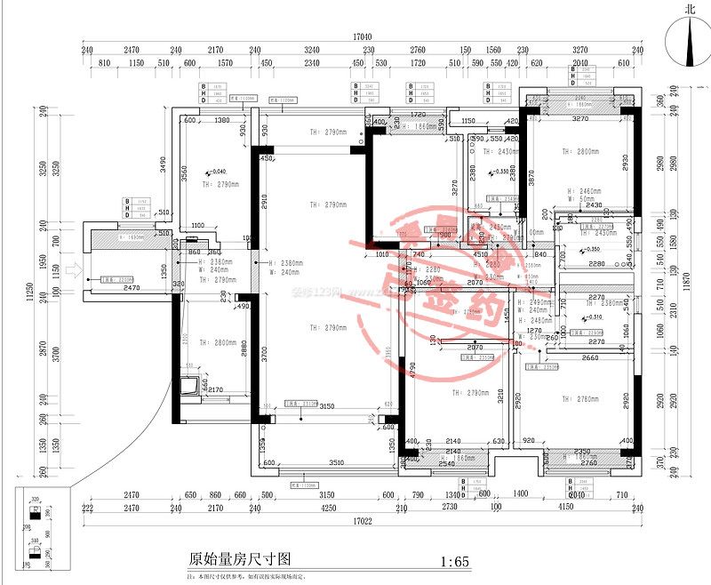 保利翡翠公館160㎡新中式高層裝修效果圖