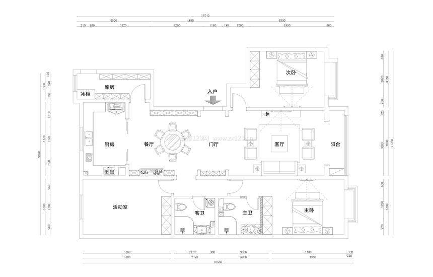 2023經(jīng)典一層別墅戶型圖