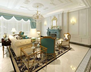 法式风格温馨客厅设计图片