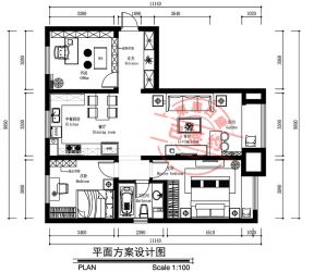 中航城两河流域101平北欧风格效果图