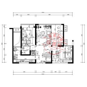 綠地GIC112㎡平層港式新中式混搭風格